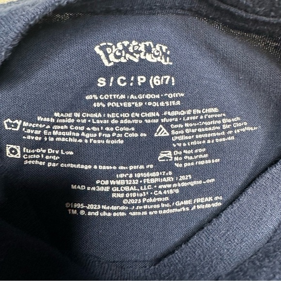 Pokémon Pikachu T-Shirt Blue & White Size 7 - Picture 6 of 16